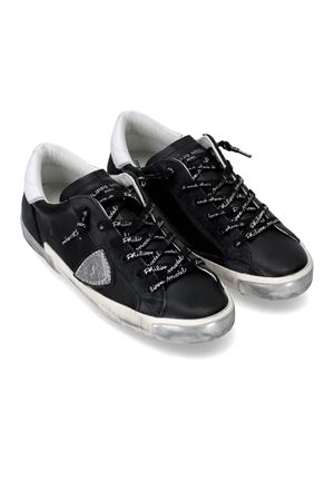 Sneaker bassa Prsx nero e argento PHILIPPE MODEL | PRLDMA01.